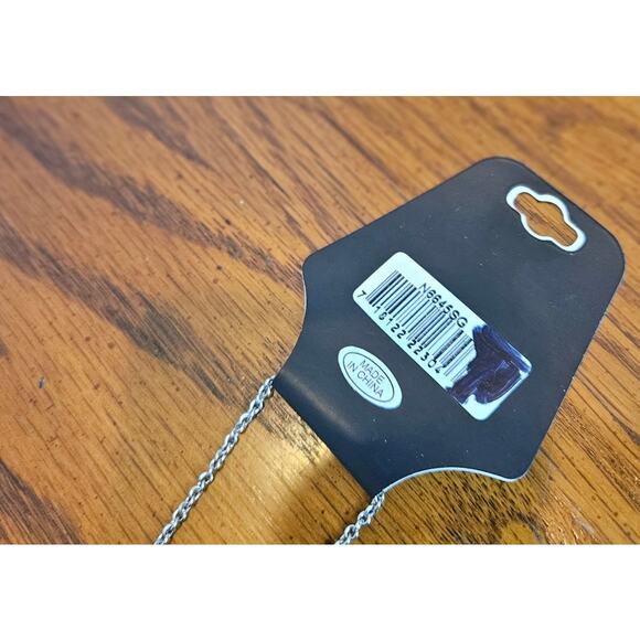 VTG Allure 40" Neckoace NEW  Silvertone Open Ovals 4 sizes Lobster Claw  Office - Picture 5 of 7